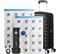 Lavatelli Vac-U-Set - Bomba Vacío Inalámbrica USB-C + 2 Bolsas 40×60 cm | Kit Ahorra Espacio para Trolley Cabina 55×40×20 cm | Sin Facturar Equipaje Ryanair, Vueling & easyJet