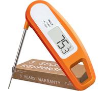 Lavatools Javelin® Termómetro digital ultrarrápido de 2 segundos para carne de lectura instantánea para parrilla y cocinar, sonda de 2.75 pulgadas, diseño plegable compacto, pantalla grande,