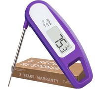 Lavatools Javelin Termómetro digital ultrarrápido de 3 segundos para carne de lectura instantánea para parrilla y cocinar, sonda de 2.75 pulgadas, diseño plegable compacto, pantalla grande, resistente