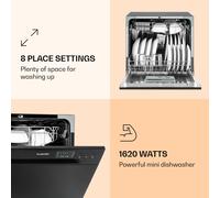 Lavavajillas Amazonia 8 1620 W para 8 cubiertos 49 dB Aquastop