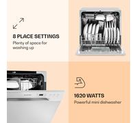 Lavavajillas Amazonia 8 1620 W para 8 cubiertos 49 dB Aquastop