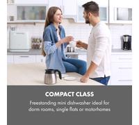 Lavavajillas Aquatica de libre instalación 2 cubiertos 860W Klarstein