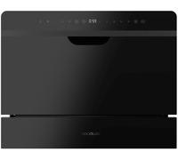 Lavavajillas Cecotec 6 servicios Clase D cristal negro Touch Control Delay Start ChildLock