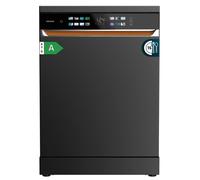Lavavajillas Bolero Aguazero 6900 Dark 15 cubiertos A con motor Inverter Plus y UV Hygiene