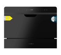 Lavavajillas Cecotec 6 servicios Clase D cristal negro Touch Control Delay Start ChildLock