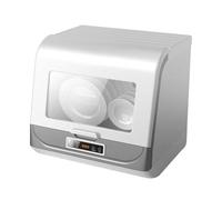 Lavavajillas compacto para encimera con 4 programas, tanque de agua integrado y entrada de red, lavado de frutas y modo ecológico de secado automático para espacios pequeños