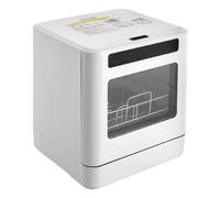 Lavavajillas compacto portátil - Lavavajillas de encimera con programas, doble pulverización, función de secado al aire a alta temperatura para apartamentos, dormitorios, barcos