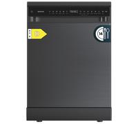 Lavavajillas dark inox de 60cm, 13 cubiertos, clase d, inverter plus