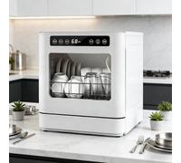 Lavavajillas De Encimera, Lavavajillas Portátil Compacto, 4 Modos De Limpieza, Lavado a 75 °c, Consumo De Agua De 5 L, No Requiere Instalación, Secado Rápido, para Apartamentos y Autocaravanas