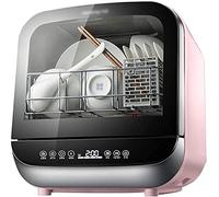 Lavavajillas de mesa compacto, 4 programas, diseño delgado, bajo consumo de agua (5 L), ideal para espacios pequeños