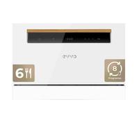 Lavavajillas evvo mini d, 6 cubiertos, 8 programas, blanco, ancho 550 mm