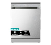 Hisense HS673A90X - Lavavajillas de 16 cubiertos en acero inoxidable