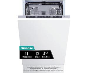Lavavajillas Hisense HV543D10 Integrable 45cm 11 servicios Inverter Blanco D