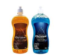 Lavavajillas Líquido a Mano Ultra Concentrado CHRONOS LABONCLER, Gran Poder Desengrasante, Elimina malos olores, Espumante, NUEVO BLACK CEREZA, Canela o Ropa Limpia (Mixto Canela y Ropa Limpia)