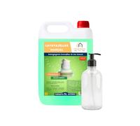 Lavavajillas Manual Concentrado 5L + Dosificador Reutilizable | Gran Poder Desengrasante | Secado Rápido | Aroma Fresco | Formato Ahorro para Cocina y Hogar
