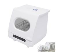 Lavavajillas portátil para encimera, mini automático, 5 programas de lavado, cesta extraíble con cuenco extraíble, doble pulverización de 360°, lavavajillas de mesa compacto de 800 W para el hogar