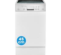 Lavavajillas semiintegrado Bomann® de 45 cm - Muy silencioso - Lavavajillas de 45 cm con apertura automática de puerta - Incluye Aquastop - Temperaturas de lavado: 40°-65°C - 6 programas