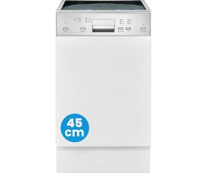 Lavavajillas semiintegrado Bomann® de 45 cm - Muy silencioso - Lavavajillas de 45 cm con apertura automática de puerta - Incluye Aquastop - Temperaturas de lavado: 40°-65°C - 6 programas