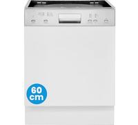 Lavavajillas semiintegrado Bomann de 60 cm, muy silencioso, apertura automática de la puerta, incluye Aquastop, 40°-65°C, 6 programas - GSPE 7423 TI