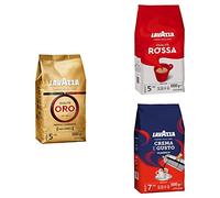 Lavazza, 3 Paquetes Surtidos de Cafè en Grano Natural, Qualità Oro 1 kg, Qualità Rossa 1 kg, Crema e Gusto Classico 1 kg, Arábica y Robusta, Ideales para Máquina de Café Espresso o Superautomática