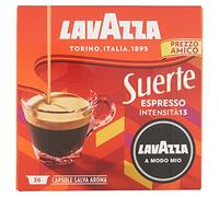 Lavazza A Modo Mio - Cápsulas de café espresso Suerte, paquete de 36