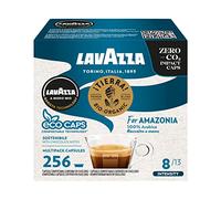 Lavazza A Modo Mio Tierra para Amazonia, 256 cápsulas de café, para un espresso con notas de chocolate, 100% arábica, intensidad 8/13, tostado medio, 16 paquetes x 16 cápsulas