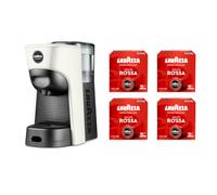 Lavazza, A Modo Mio Tiny Eco - Cafetera de 64 Cápsulas Blanca Cafetera Espresso de Plástico Reciclado 1450W 220-240V 50/60Hz 0.6L