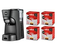 Lavazza, A Modo Mio Tiny Eco Cafetera Negra con 64 Cápsulas Rojas de Calidad Incluidas, 1450 W, 220-240 V, 50/60 Hz, 0,6 Litros