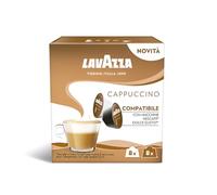 Lavazza, Cappuccino, 96 Cápsulas Compatibles con Máquina Nescafé Dolce Gusto, con Notas Aromáticas de Frutos Secos, Arábica y Robusta, Intensidad 6/13, 6 x 16 Cápsulas