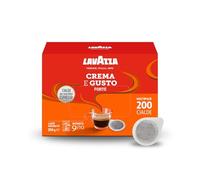 Lavazza, Cápsulas de café crema y sabor fuerte, café en monodosis, 4 paquetes de 50 monodosis, para un expreso fuerte y completo, con notas aromáticas de madera y tabaco, arábica y robusta, intensidad