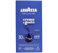 Lavazza, Crema e Gusto Classico, 30 Cápsulas Café Compatibles Nespresso | Notas de Chocolate, Madera y Especias, Arábica y Robusta, Intensidad 12/13, Tostado Medio