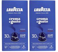 Lavazza, Crema e Gusto Classico, 30 Cápsulas de Café Compatibles con Máquinas Nespresso Original, con Notas de Chocolate, Madera y Especias, Arábica y Robusta, Intensidad 12/13, Tueste Medio