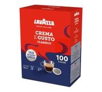 Lavazza, Crema e Gusto Classico Café Espresso, Arábica y Robusta con Notas de Madera y Tabaco, Intensidad 8/10, Tostado Oscuro, 100 Cápsulas