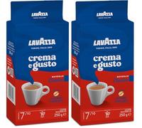 Lavazza, Crema e Gusto Classico, Café Molido Natural, Ideal para Cafetera Italiana, de Filtro y Francesa, con Notas Aromáticas de Especias, Arábica y Robusta, Intensidad 7, Tueste Oscuro, 250 g