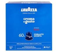 Lavazza Crema e Gusto Risveglio Classico, 60 Cápsulas de Aluminio Compatibles con Máquinas Nespresso, con Notas de Chocolate y Frutos Secos, Mezcla de Arábica y Robusta, Intensidad 12/13, Tueste Medio