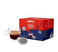 Lavazza, Crema y Gusto Classico, café en monodosis para cafeteras expreso, 50 cápsulas de papel, con notas de madera y tabaco, arábica y robusta, intensidad 8/10, tostado oscuro, 4 paquetes de 50
