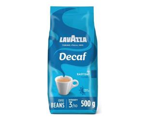 Lavazza, Decaf My Easy Day Classico, Café en Grano Descafeinado, para Máquinas de Café Espresso, con Notas Aromáticas de Almendras y Miel, 100% Arábica, Intensidad 3/10, Tueste Medio, Paquete de 500 g