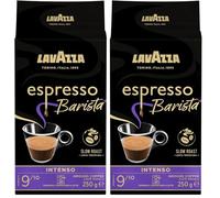 Lavazza, Espresso Barista Intenso, Café Molido Natural Tostado, Ideal para Cafetera Italiana, de Filtro y Francesa, con Notas Aromáticas de Cacao y Madera, Intensidad 9/10, Tueste Medio, 250 g