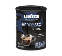 Lavazza, Espresso Club, Café Molido Natural, Ideal para Cafetera Italiana, de Filtro y Francesa, con Notas Aromáticas de Frutos Secos, 100% Arábica, Tueste Medio, 1 Lata de 250 g