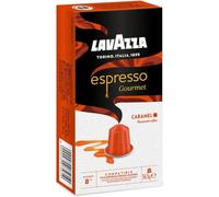 Lavazza, Espresso Gourmet Caramel, 10 Cápsulas de Aluminio Compatibles con Máquinas Nespresso Original, con Aroma Natural de Caramelo, 100% Arábica, Intensidad 8/13, Tostado Medio