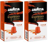 Lavazza, Espresso Gourmet Caramel, 100 Cápsulas de Aluminio Compatibles con Máquinas Nespresso Original, con Aroma Natural de Caramelo, 100% Arábica, Intensidad 8/13, Tostado Medio (Paquete de 2)