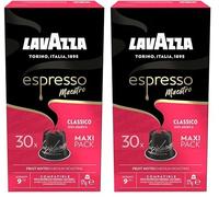 Lavazza, Espresso Maestro Classico, 30 Cápsulas de Café Compatibles con las Máquinas Nespresso* Original, con Notas Aromáticas de Cereales y Galletas, 100% Arábica, Intensidad 9, Tueste Medio-Oscuro
