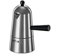 Lavazza ILSA Caffettiera Espresso Carmencita Classic, Alluminio, Manico e Pomolo Neri, Capacità 15 cl, Tazze 2