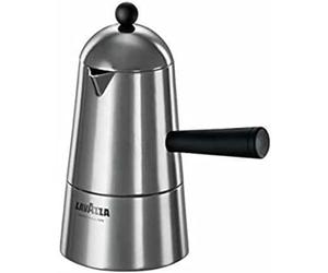 Lavazza ILSA Carmencita Espresso Maker, mango de aluminio, color negro, 6 tazas