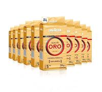 Lavazza, Qualità Oro, Café Molido Natural, 10 x 250 g, para Cafetera Italiana, de Filtro y Francesa, con Notas Aromáticas de Frutas y Flores, 100% Arábica, Intensidad 5, Tueste Medio, Amazon Exclusive