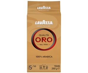 Lavazza, Qualità Oro, Café Molido Natural, 250 g | Notas de Frutas y Flores, 100% Arábica, Intensidad 5/10, Tostado Medio, para Cafetera Italiana, Filtro y Francesa