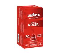 Lavazza, Qualità Rossa, 30 Cápsulas de Café Compatibles con Máquinas Nespresso Original, con Notas de Chocolate y Frutos Secos, Arábica y Robusta, Intensidad 10/13, Tueste Medio, Amazon Exclusive