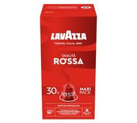 Lavazza, Qualità Rossa, 30 Cápsulas de Café Compatibles con Máquinas Nespresso Original, con Notas de Chocolate y Frutos Secos, Arábica y Robusta, Intensidad 10/13, Tueste Medio, Amazon Exclusive