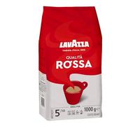 Lavazza, Qualità Rossa, Café en Grano Natural, Ideal para la Máquina de Café Espresso, con Notas Aromáticas de Chocolate y Frutos Secos, Arábica y Robusta, Intensidad 5, Tueste Medio, Paquete de 1 kg