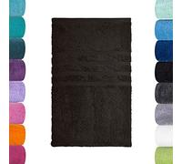 Lavea® 1 Toalla de Baño100x150 cm in Rizo de Algodón Orgánico 100% Suave y Absorbente, para Casa, Hotel y SPA - Ideal también como Toalla de Playa - Negro